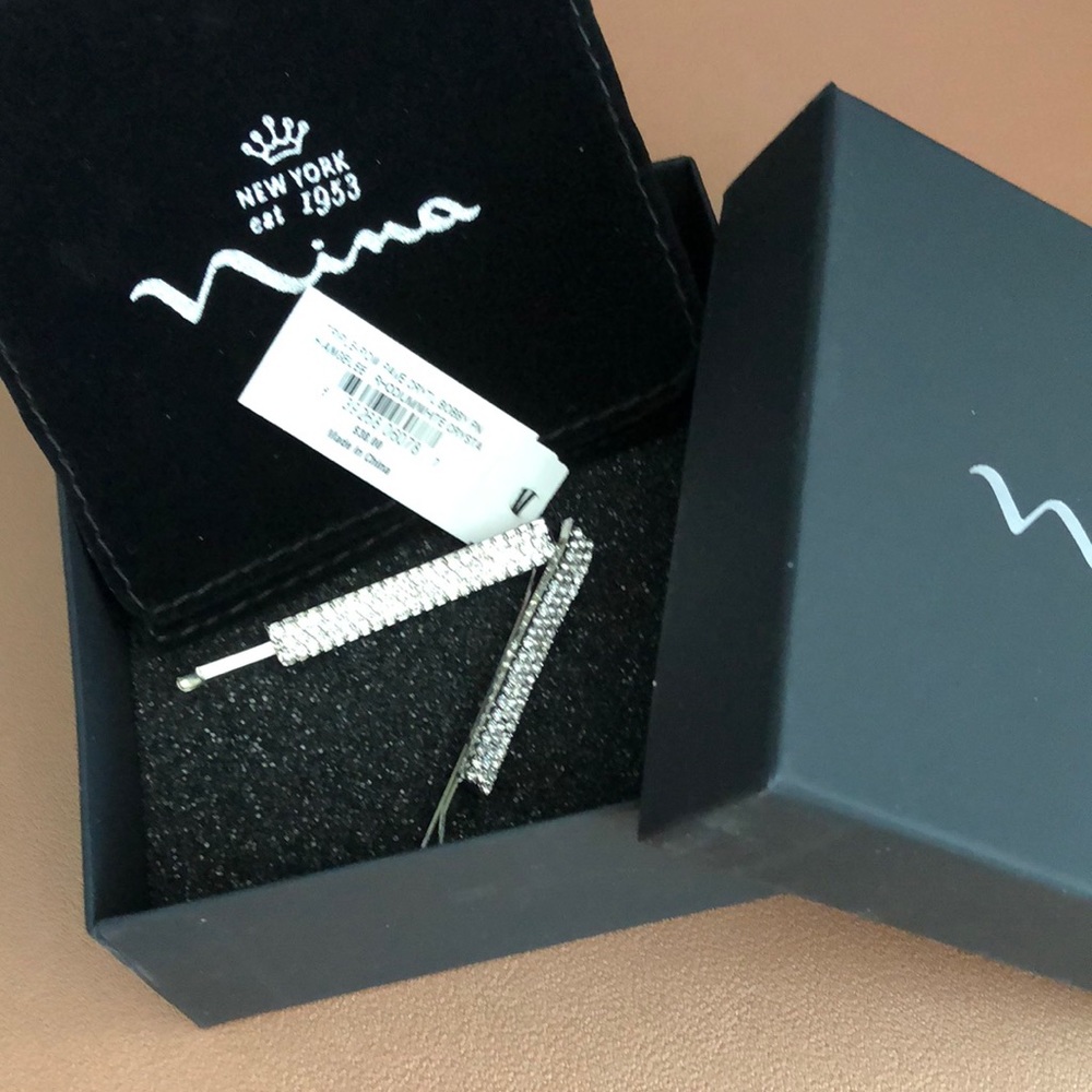 Nina Triple Row Pavé Swarovski Crystal Bobby Pin Set Model H-ANGELEE - NWT